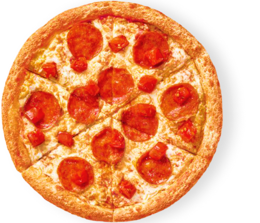 A freshly baked pizza
